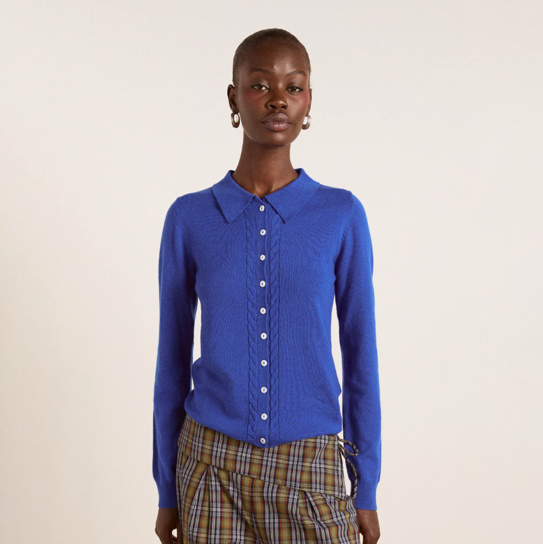 Blue Voula Fine Gauge Cardigan