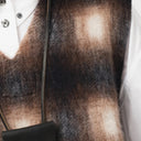 Sepia/Cream Felted Check Pull Over Vest