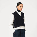Navy Pachuca Wool Pull Over Vest