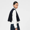 Navy Pachuca Wool Pull Over Vest