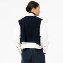 Navy Pachuca Wool Pull Over Vest