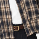 Navy/Wheat Cobain Check Cubic Shirt