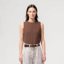 Aztek Brown Johnny Tank Top