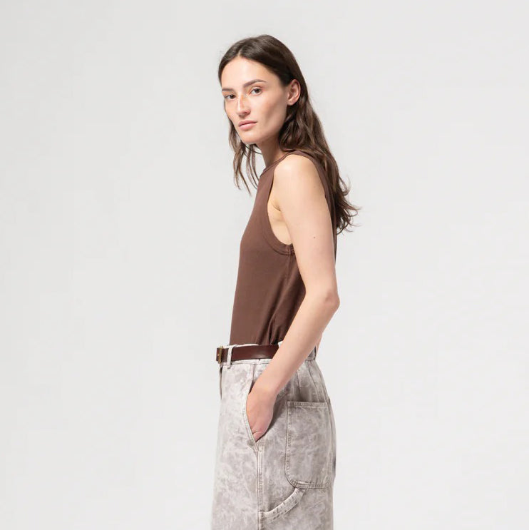 Aztek Brown Johnny Tank Top