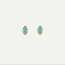 Turquoise Elliptical Stud Earrings