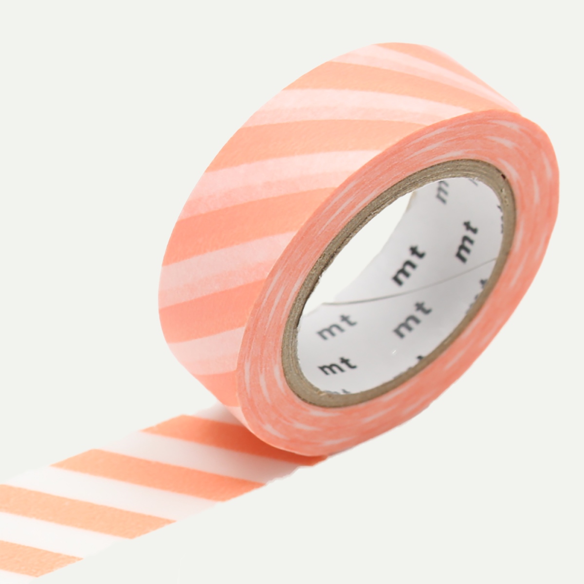Salmon Pink Stripe Washi Tape