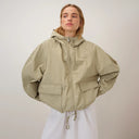 Green Hooded Windbreaker