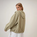 Green Hooded Windbreaker