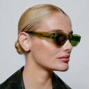 Light Olive Transparent Winnie Sunglasses