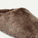 Gray Taupe Shearling Wrapped Amsterdam Sandal