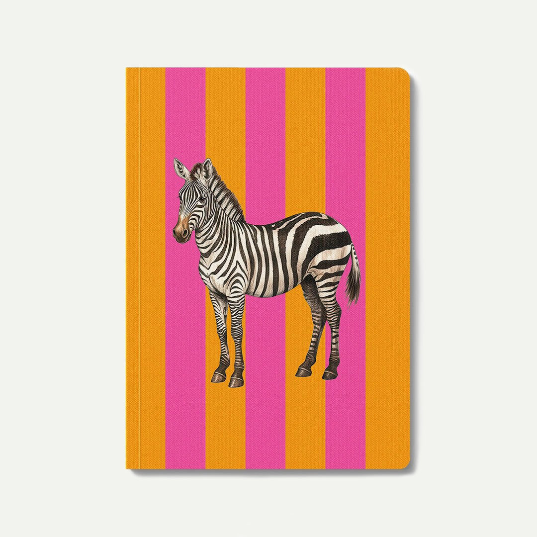 Striped Zebra Paperback Notebook