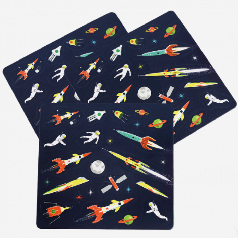 Rex London Space Age 3 Sheet Stickers Set